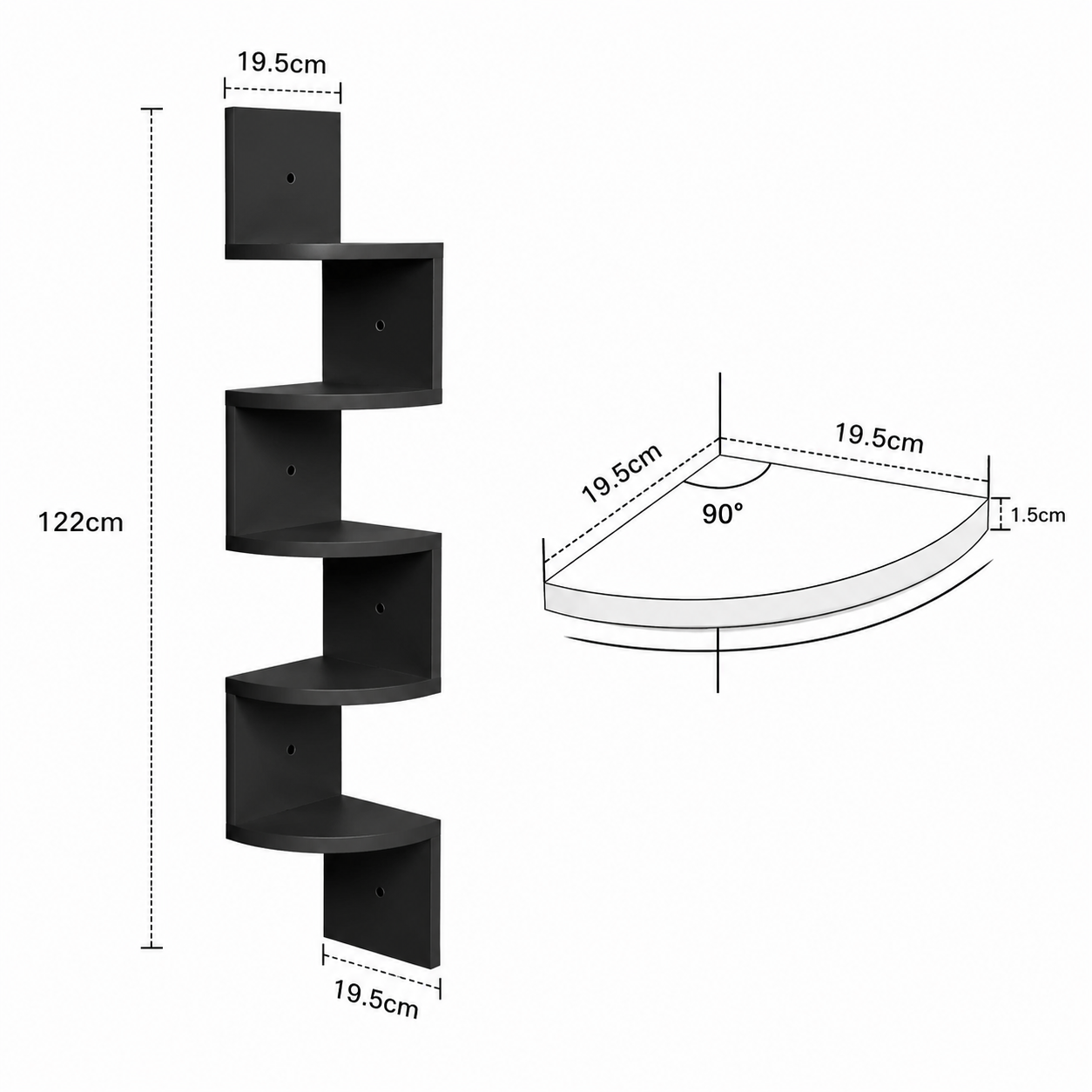 DEVULE™ CornerFlow Floating Shelf