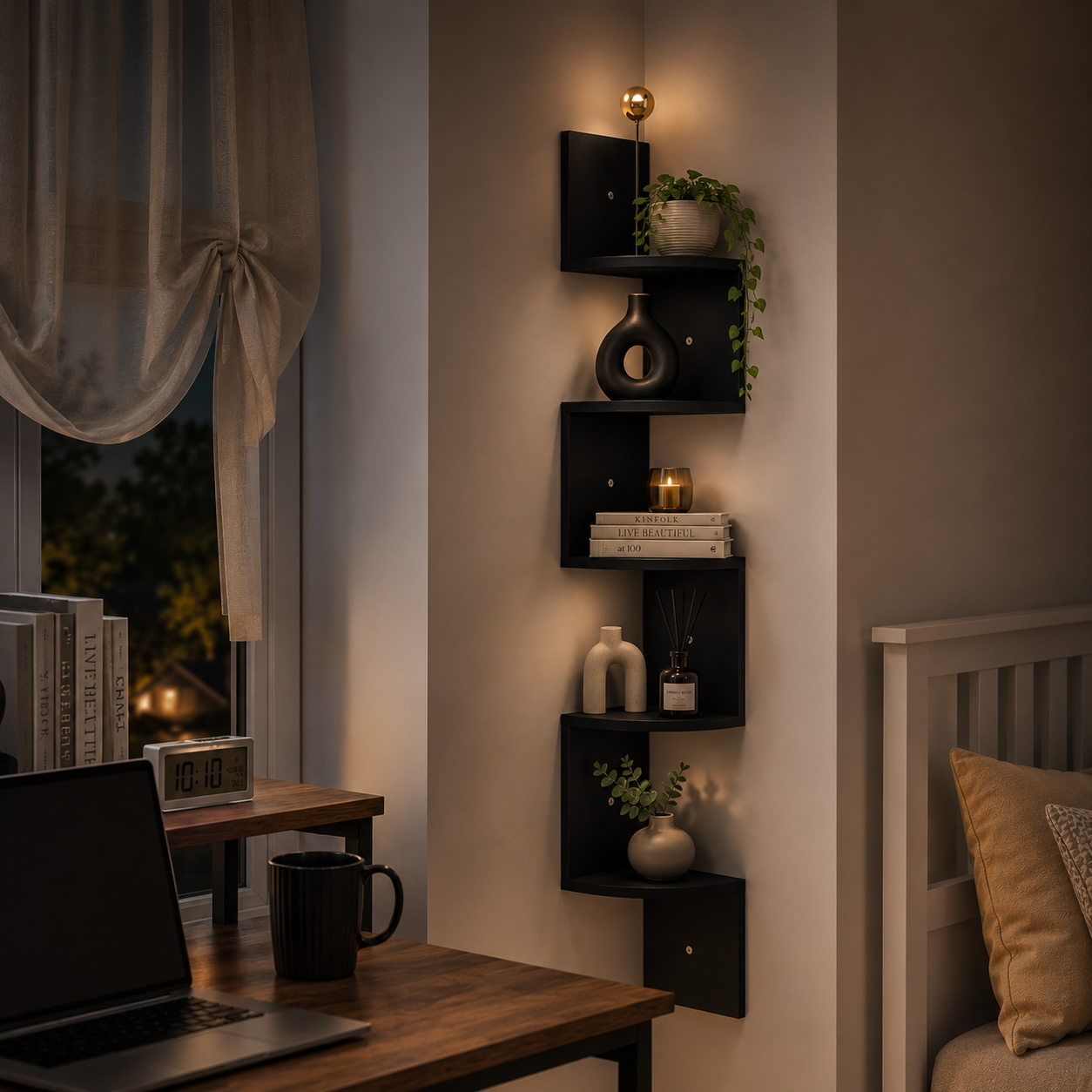 DEVULE™ CornerFlow Floating Shelf