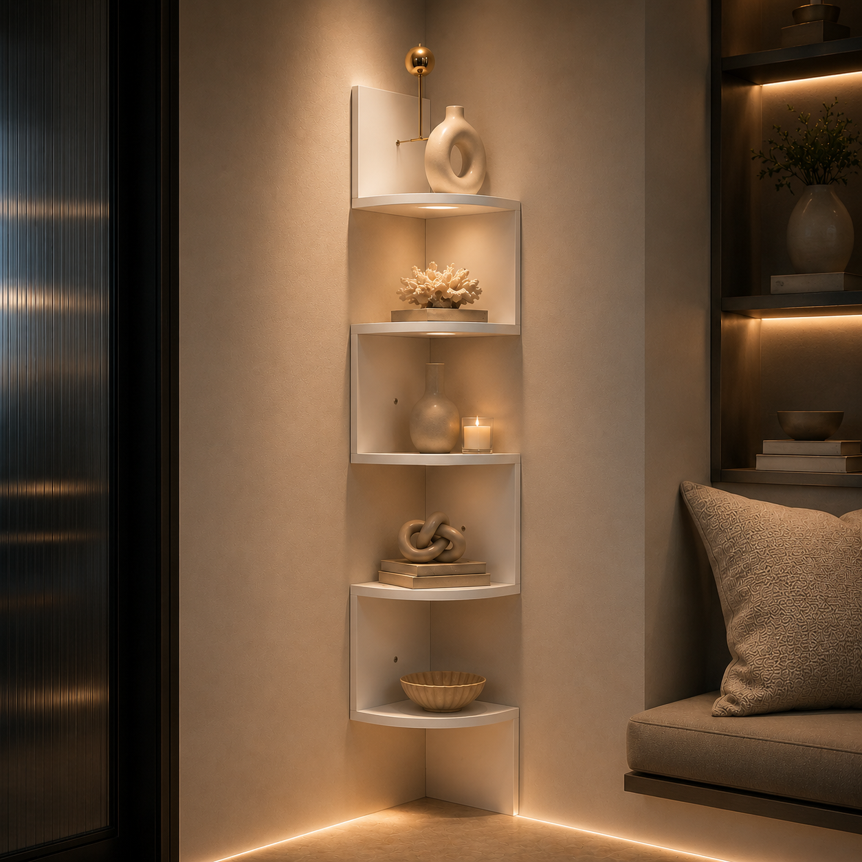 DEVULE™ CornerFlow Floating Shelf