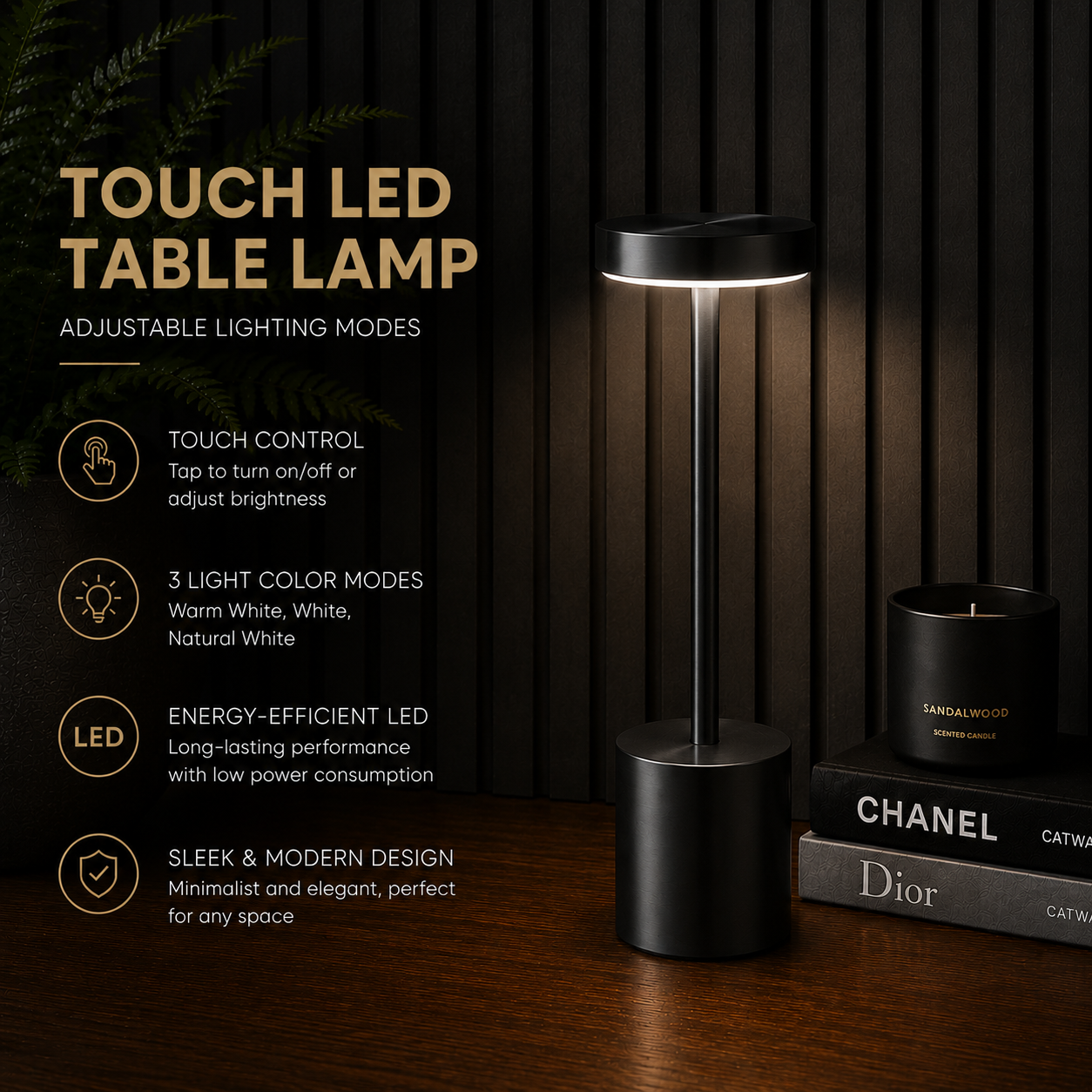 DEVULE™ AuraTouch Cordless LED Table Lamp