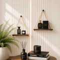 DEVULE™ HavenRope Wooden Hanging Shelf