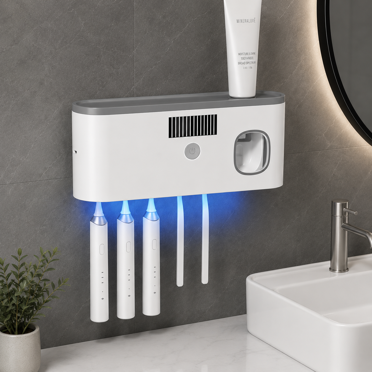 DEVULE™ PureGuard UV Toothbrush Holder