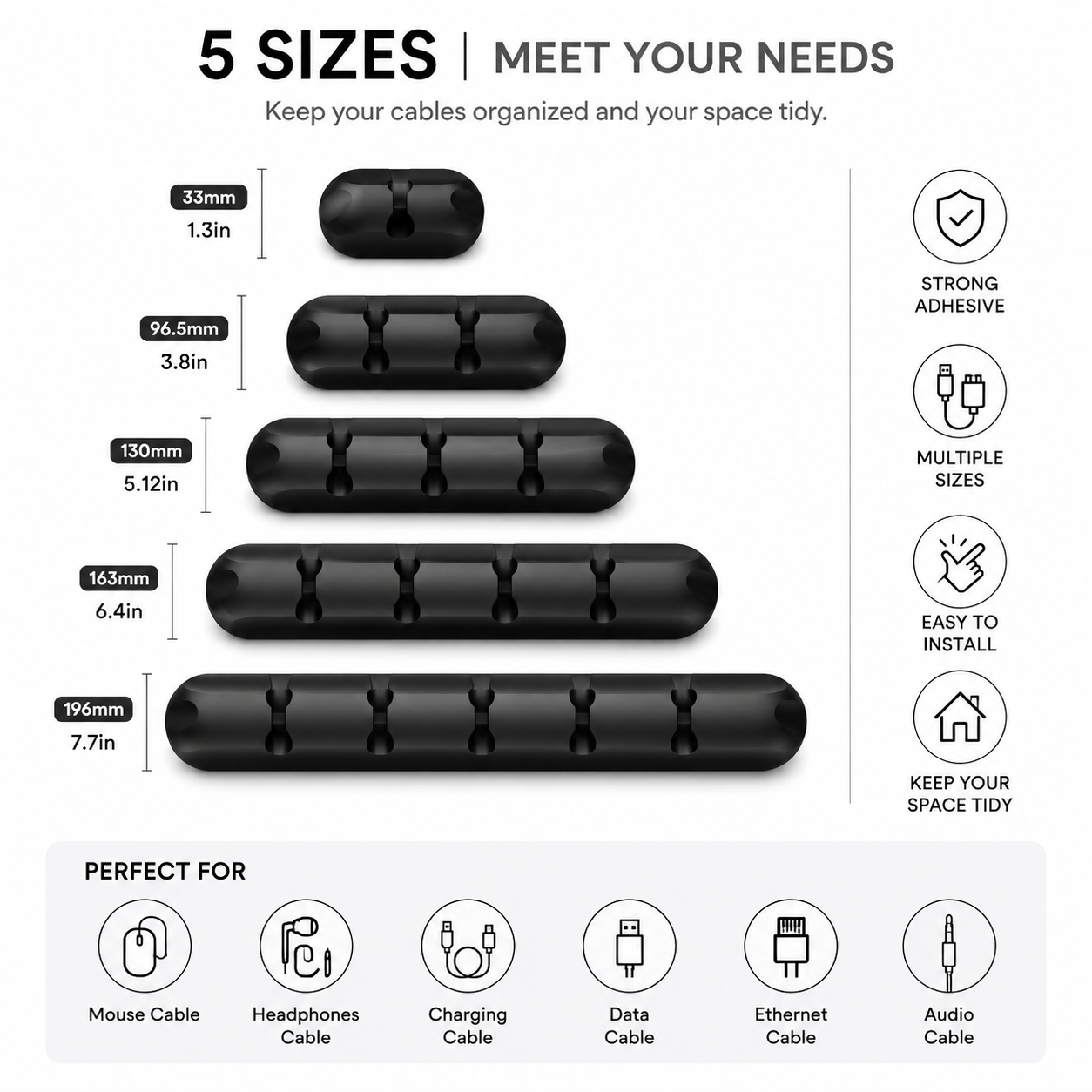 DEVULE™ CableFlow Desk Organizer