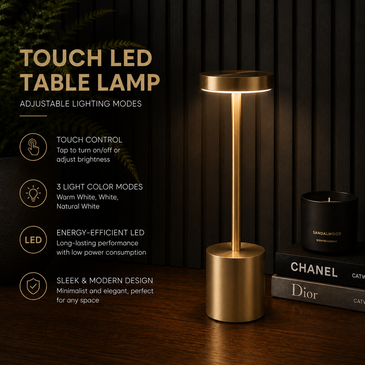 DEVULE™ AuraTouch Cordless LED Table Lamp