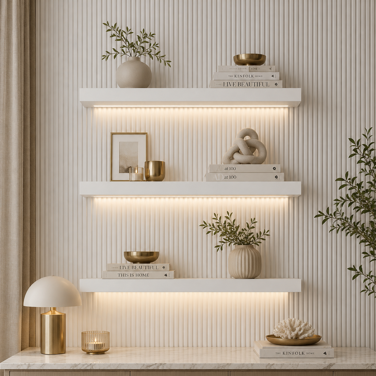 DEVULE™ LUXEGLOW FLOATING SHELF COLLECTION