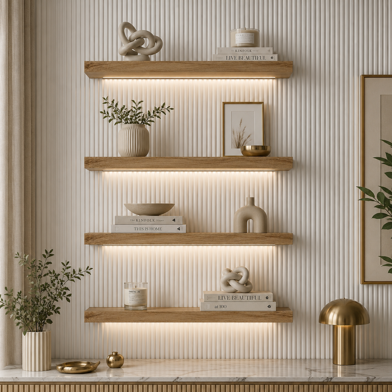 DEVULE™ LUXEGLOW FLOATING SHELF COLLECTION