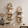 DEVULE™ ArchedAura Wooden Wall Shelf