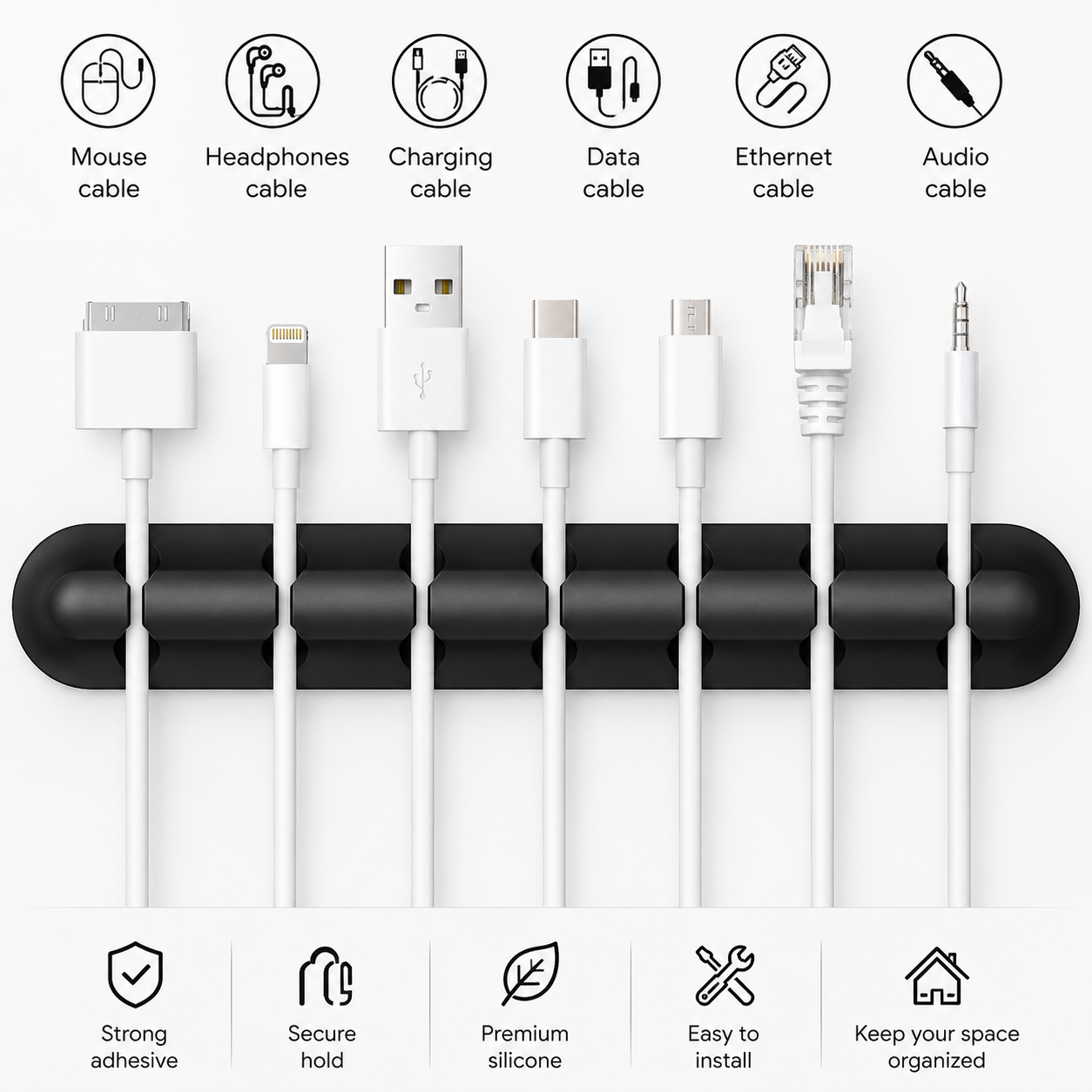 DEVULE™ CableFlow Desk Organizer