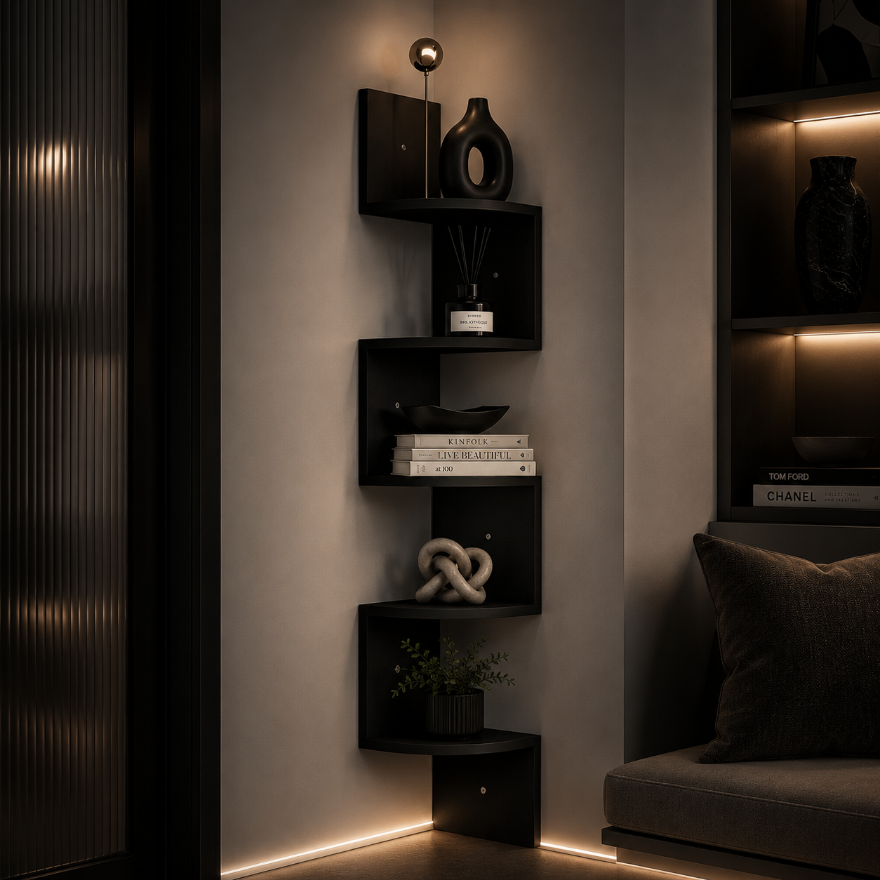 DEVULE™ CornerFlow Floating Shelf